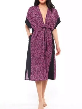 NWT Jessica Simpson Fuschia Snakecharmer Kaftan - Small